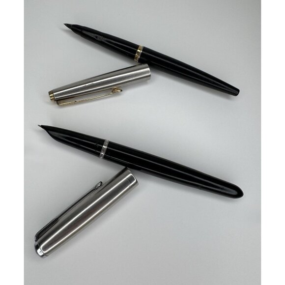 Parker 51 Fountain Pen Set Vintage Box Bejeweled Black - Picture 4 of 7